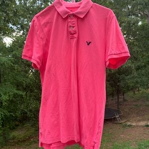 Pink American Eagle Polo